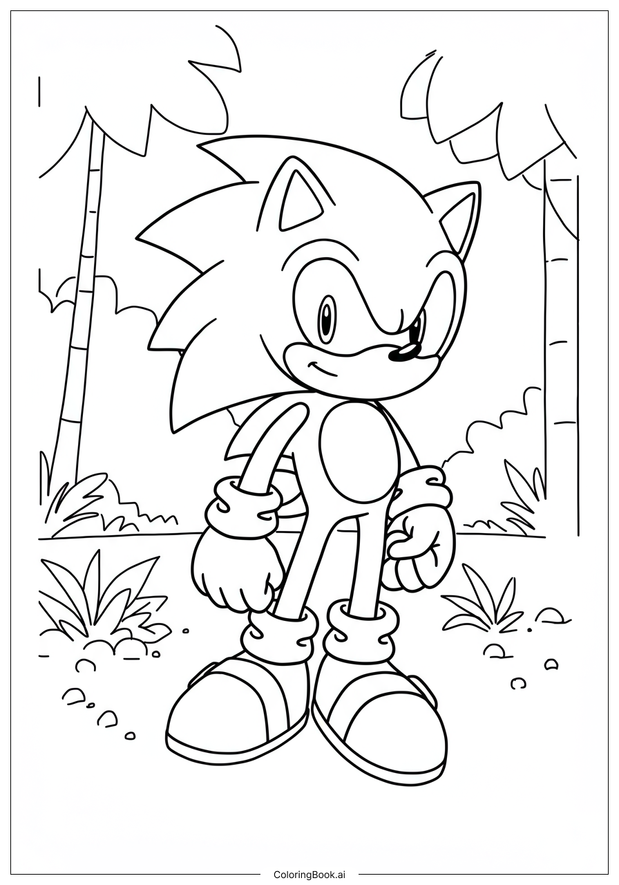  Página para colorir de Sonic Prime Aventura na Selva 