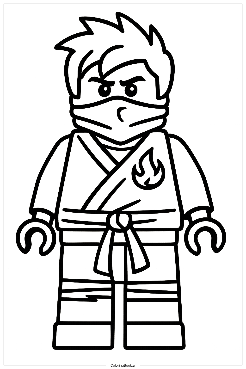  Lego Ninjago Kai In A Simple Stance Ausmalseite 