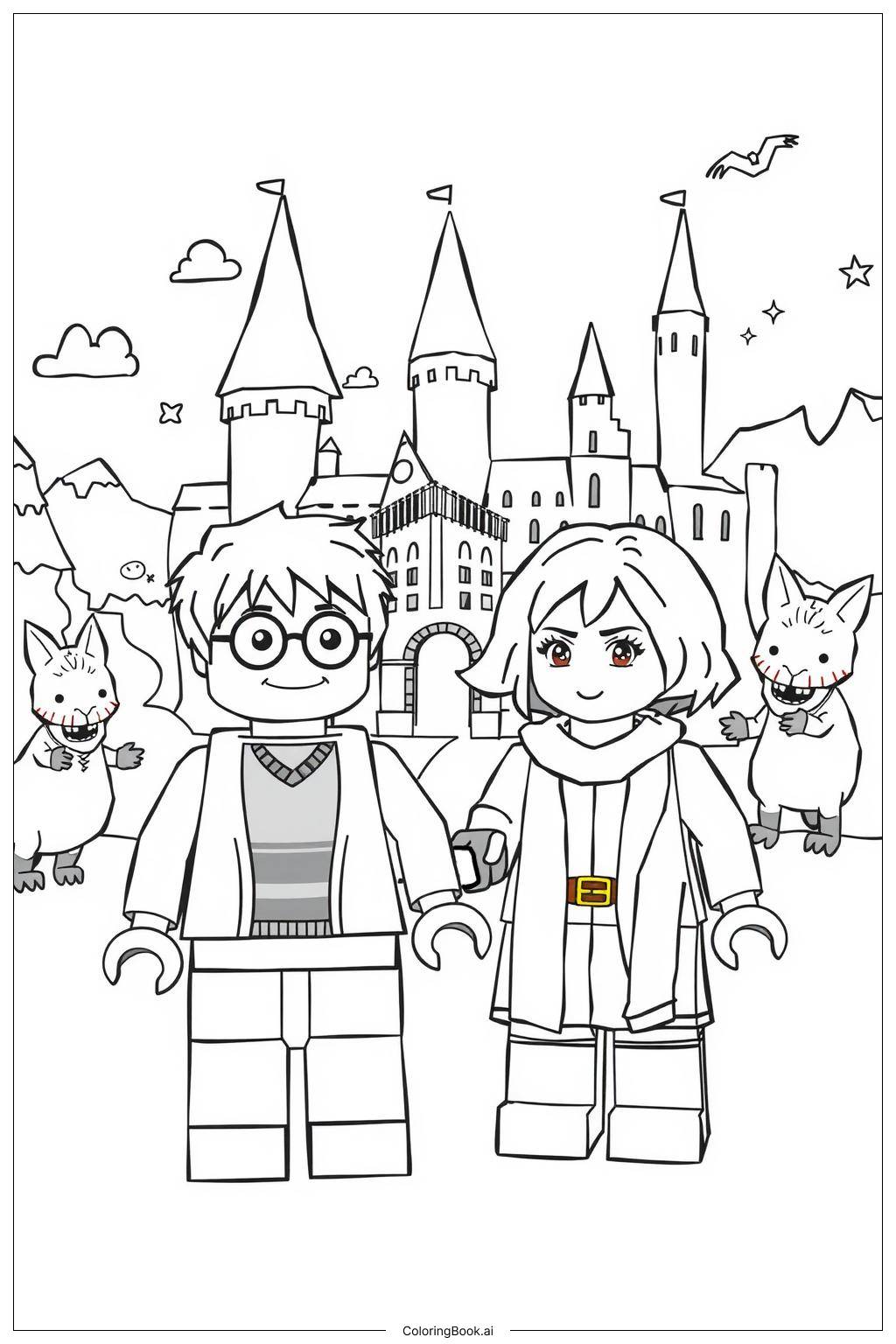  Lego Harry Potter Wizarding World Coloring Page 