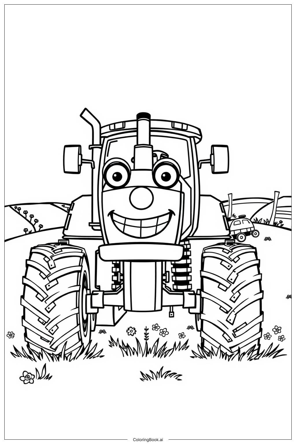  Página para colorear de Otis El Tractor Aventuras 