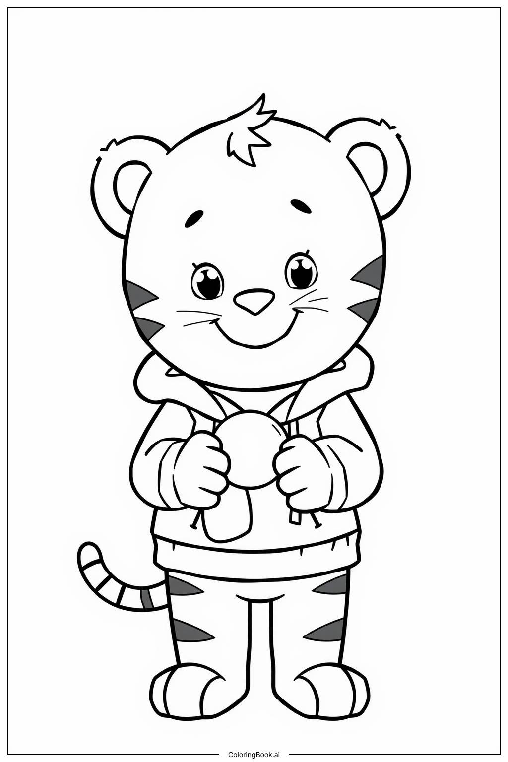  Página para colorir de Daniel Tiger Play 