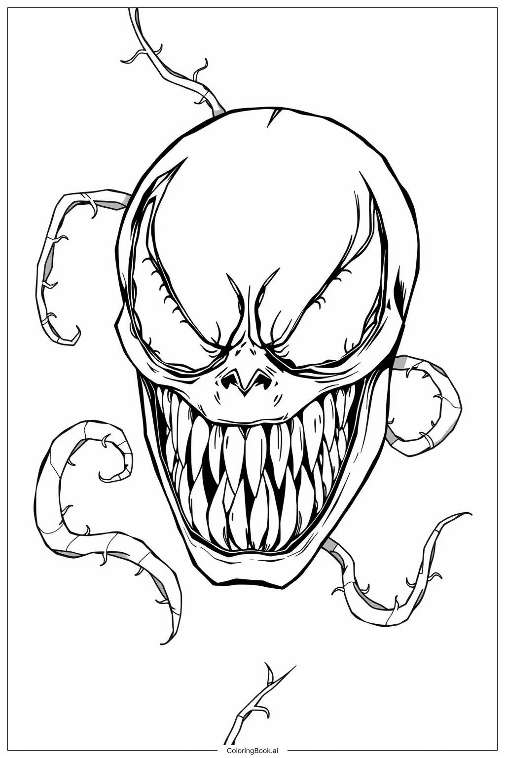  Page de coloriage masque venom-2 