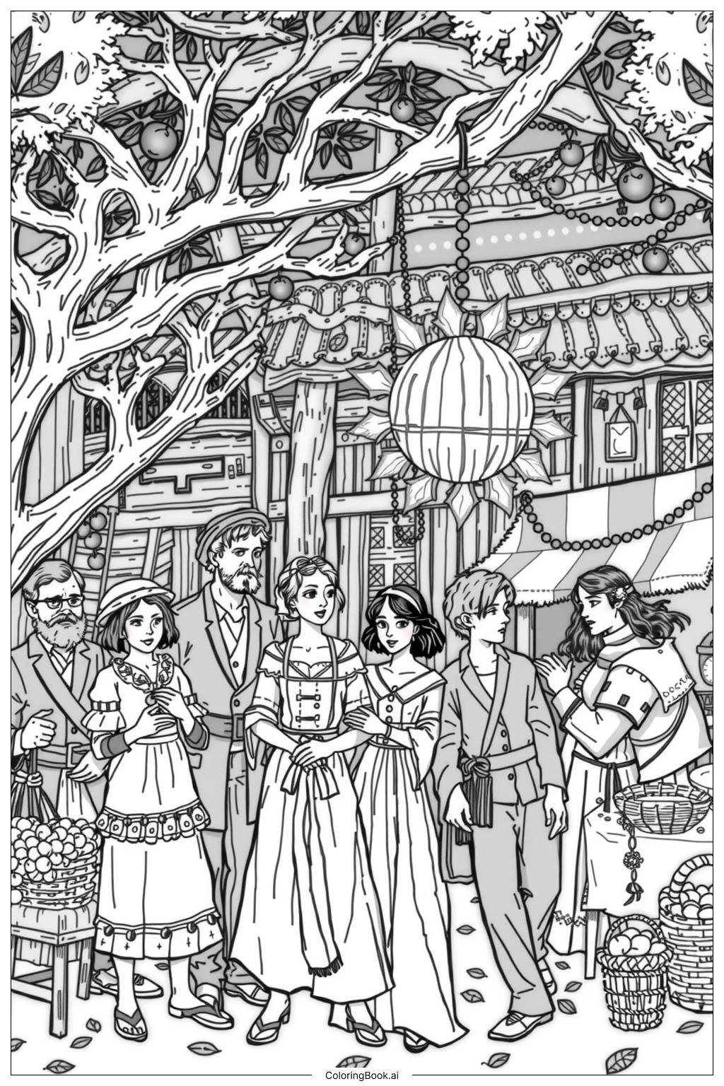  Apple Harvest Festival Celebration Coloring Page 