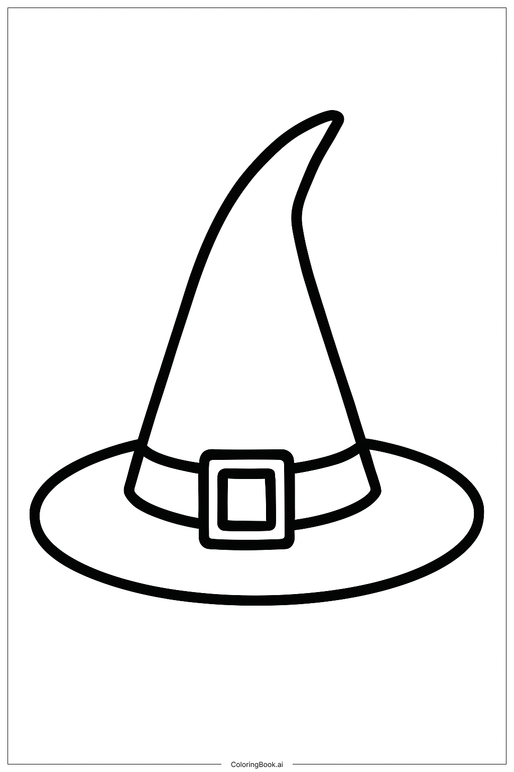  Página para colorir de O Chapéu Pontudo da Bruxa Má 