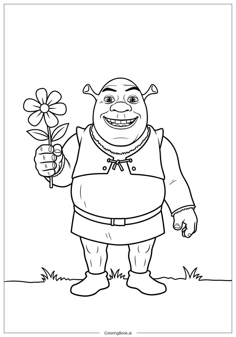 一个简单的史莱克画作填色页
