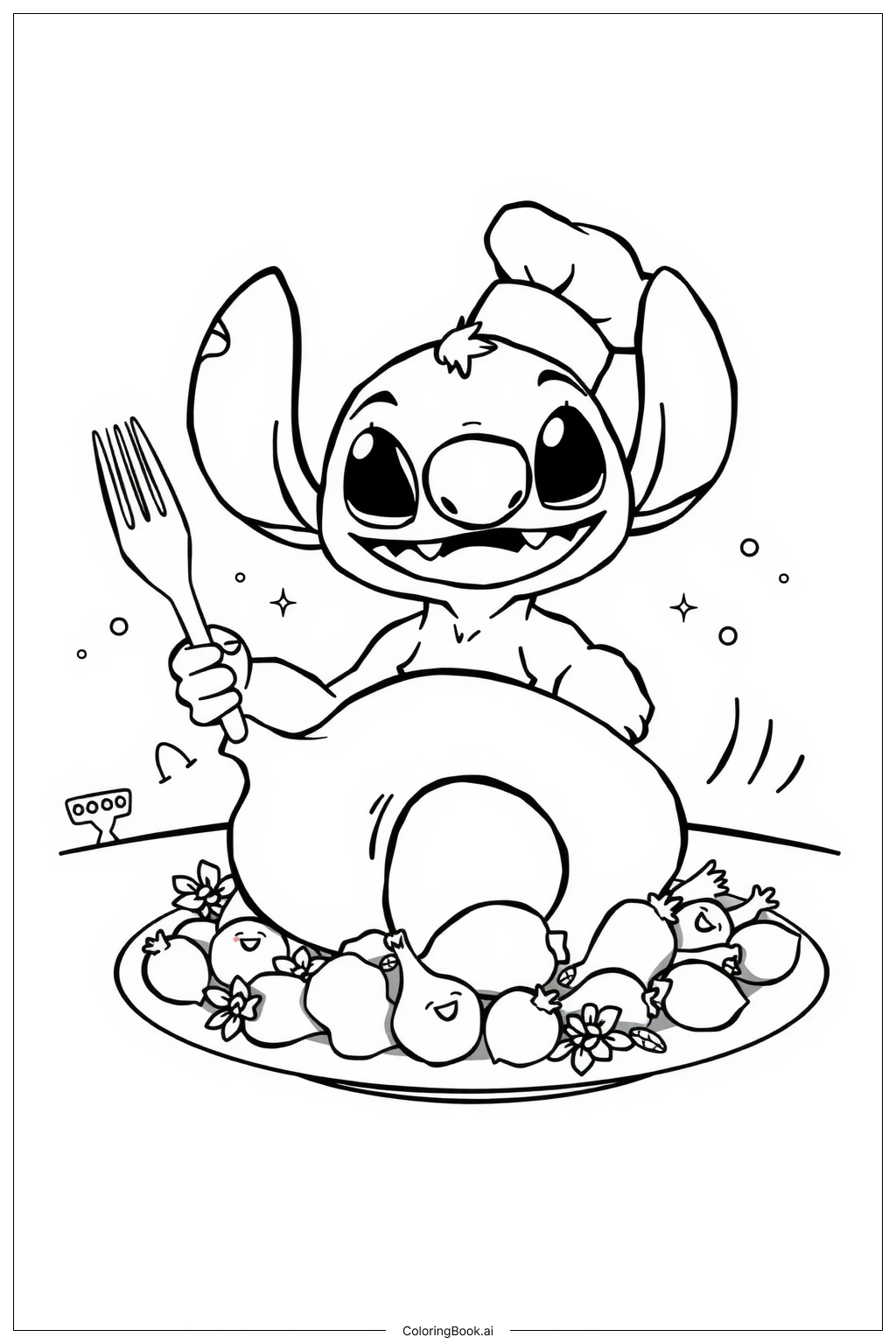 stitch erntedankfest ausmalbild (kostenloses pdf & png zum ausdrucken)