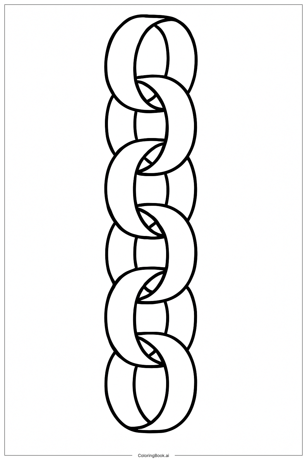  スコットの紙の輪飾りの塗り絵ページ 