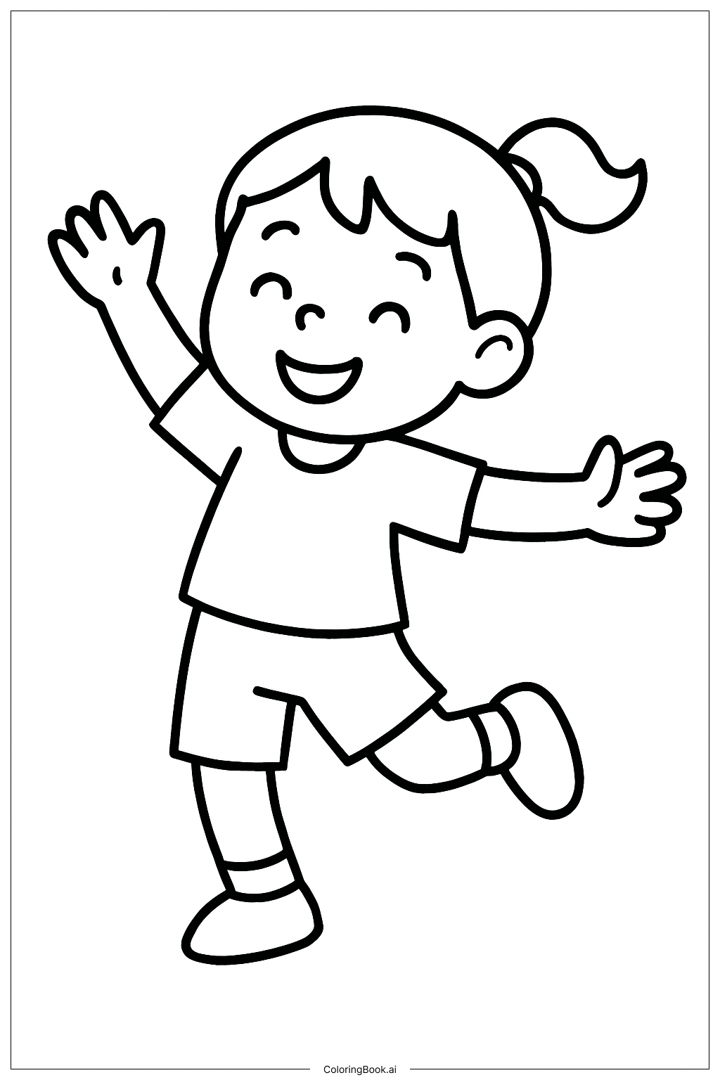 Dance Smile Coloring Page (Free PDF&PNG Printable)