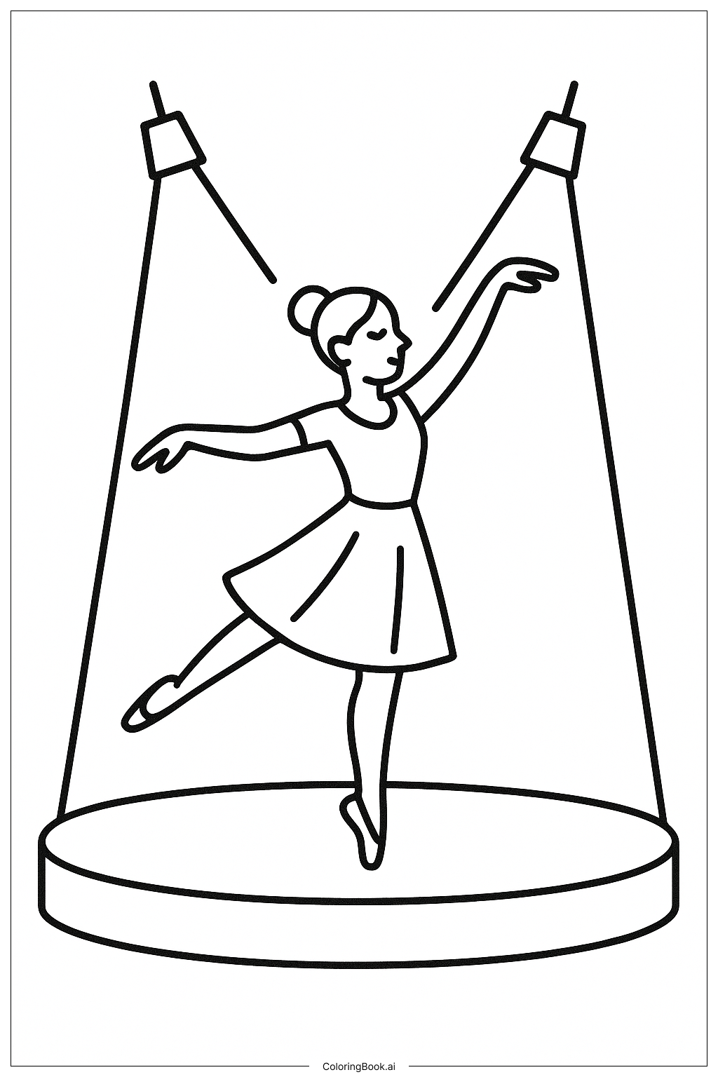 Dance Studio Class Coloring Page (Free PDF&PNG Printable)