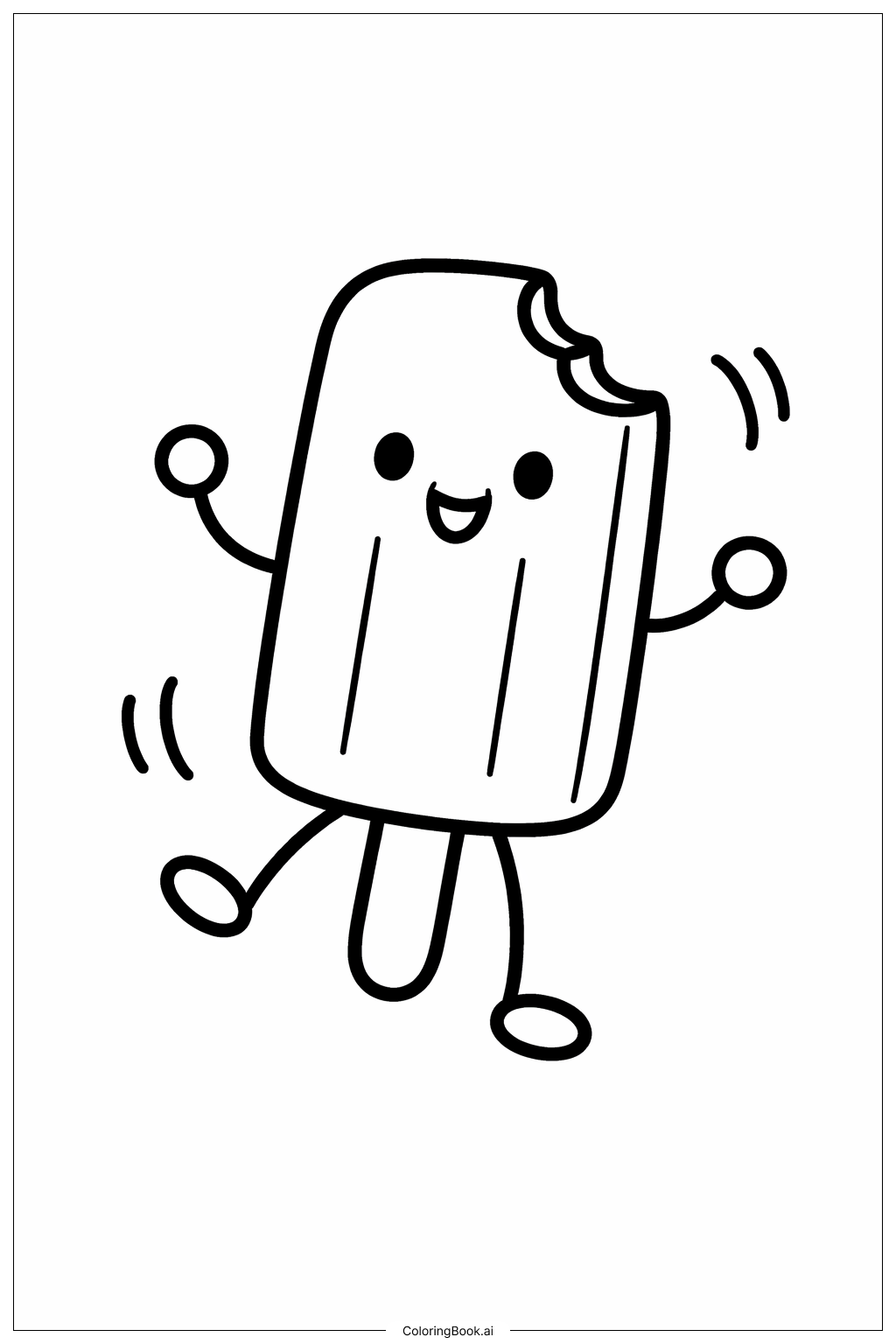  춤추는 아이스크림 색칠공부 페이지 