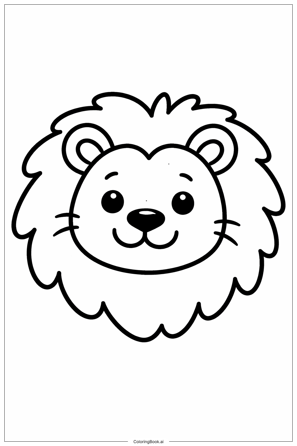 Página para colorear de Daniel y el Foso de los Leones Retrato de Cabeza de León