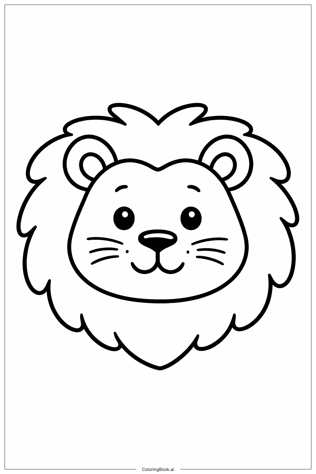 Página para colorear de Daniel y el Foso de los Leones Primer Plano de un León Solitario