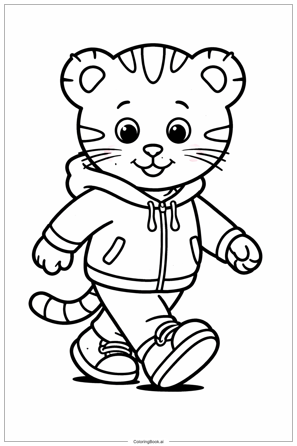 丹尼尔老虎向前走填色页