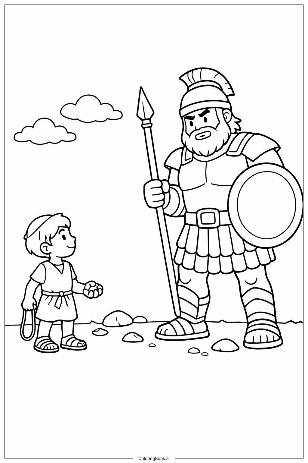 ダビデとゴリアテの戦い前