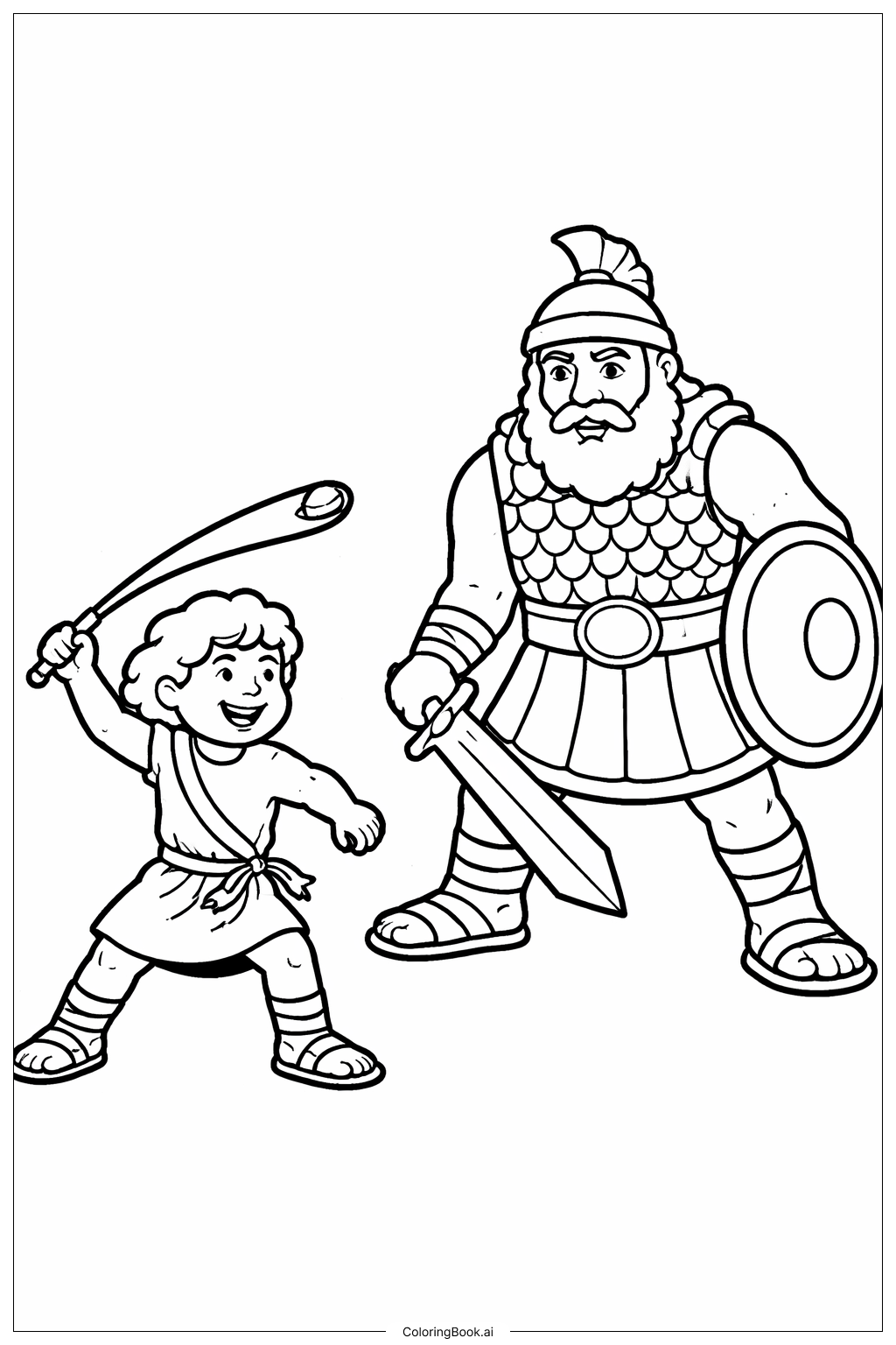  David And Goliath Coloring Page 