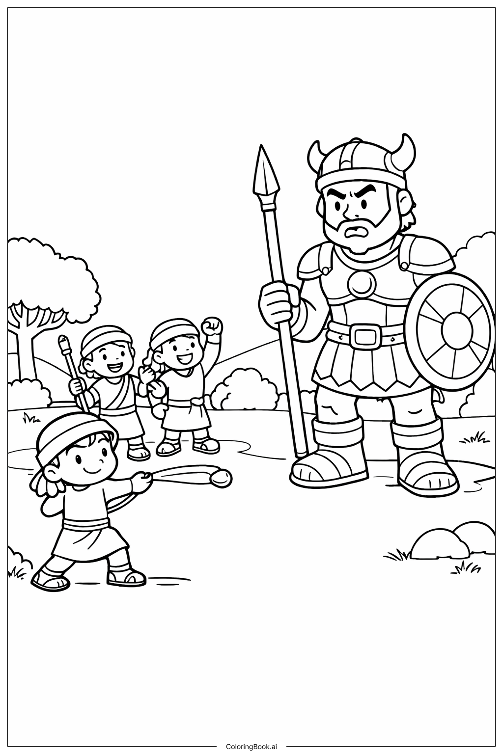 David et Goliath avec des amis