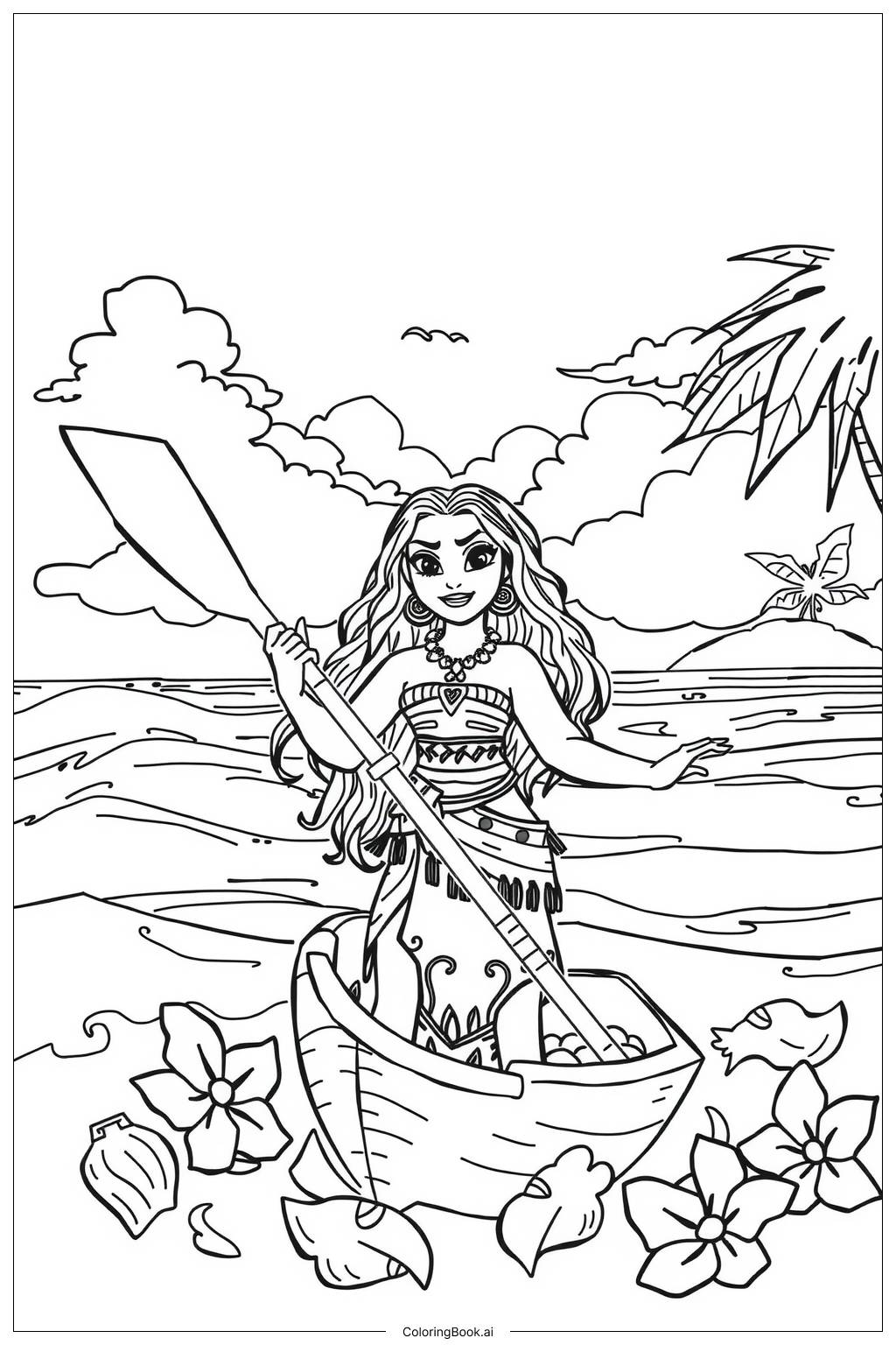  Moana's journey to find herself-2 Coloring Page 