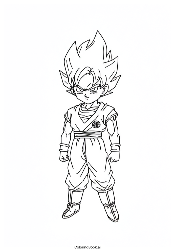 Goku Super Saiyan Ausmalseite 