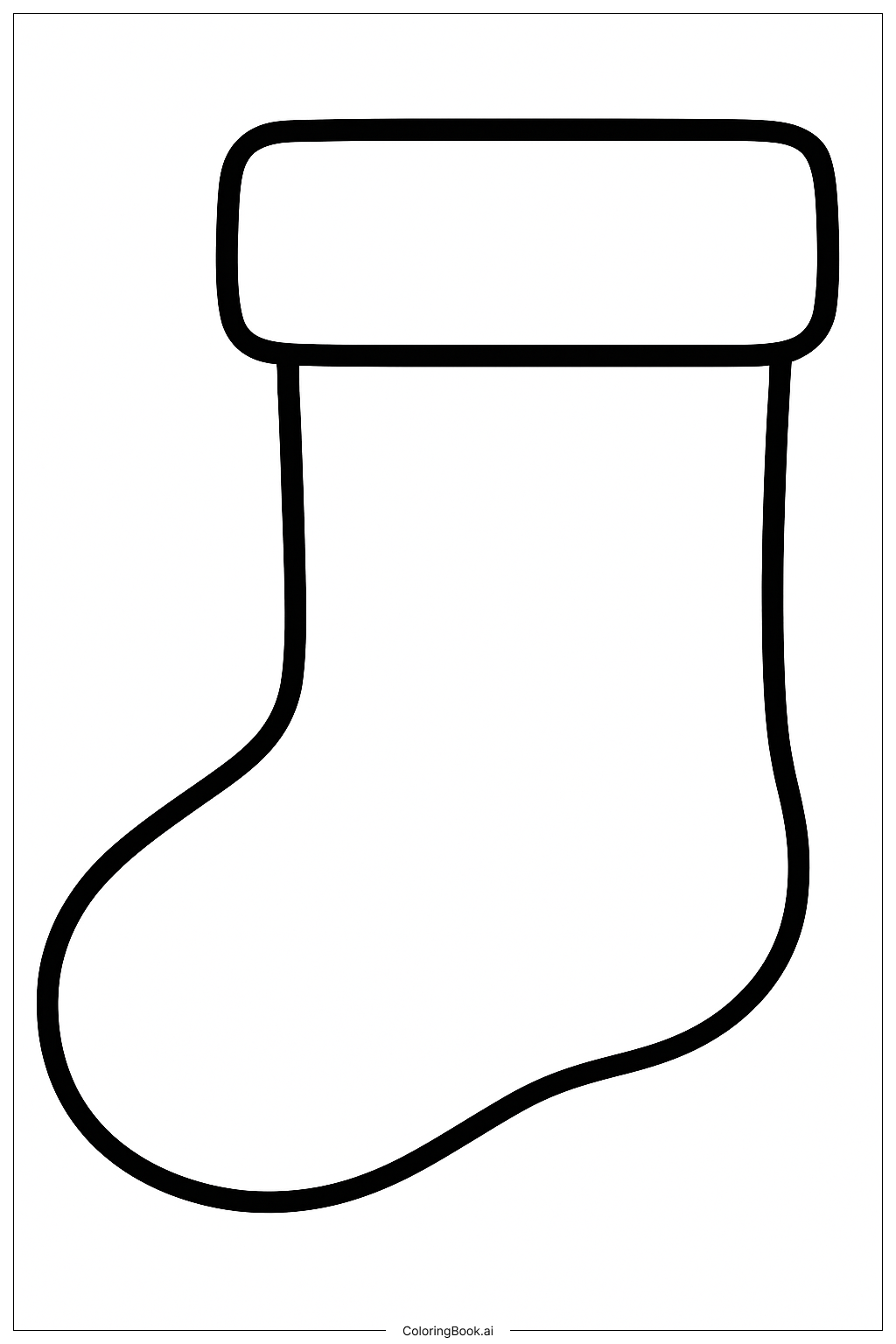  Giant Stocking Outline填色页 