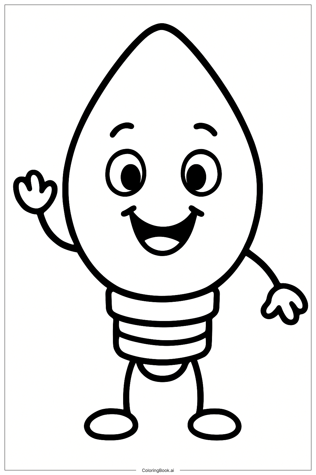  행복한 크리스마스 전구 색칠공부 페이지 