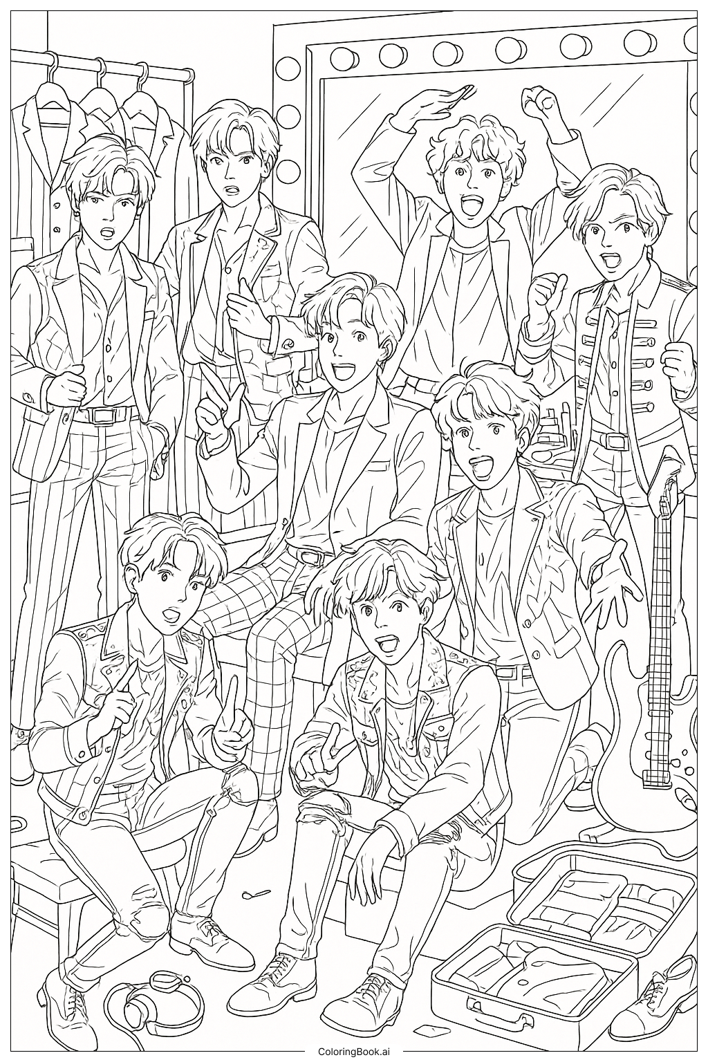  Page de coloriage BTS Backstage Préparation 