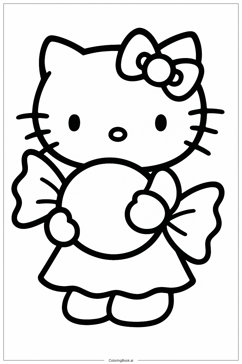  Trang tô màu Hello Kitty Với Kẹo Halloween 
