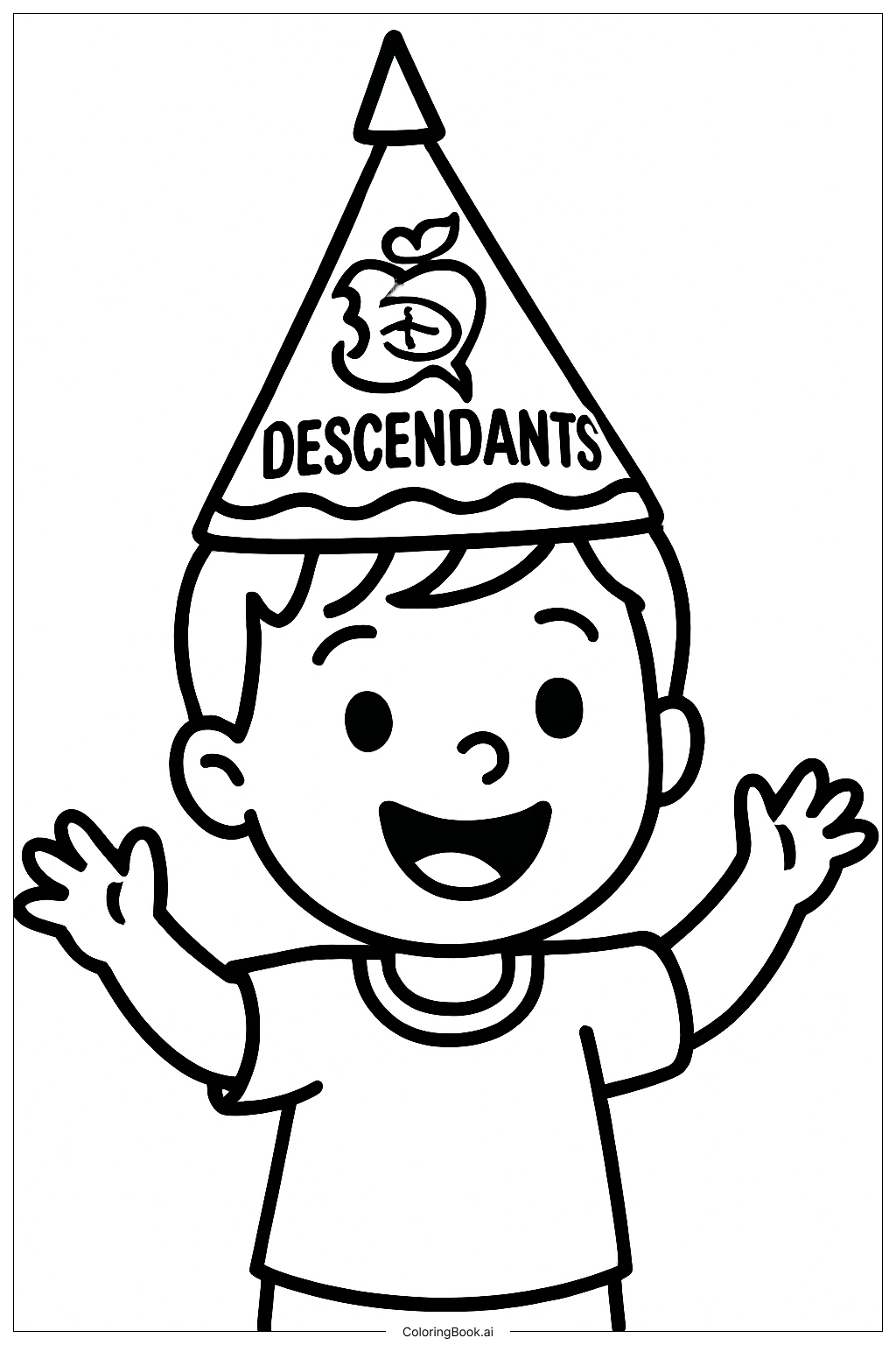  Trang tô màu Con Sinh Nhật Nhân Vật Descendants 