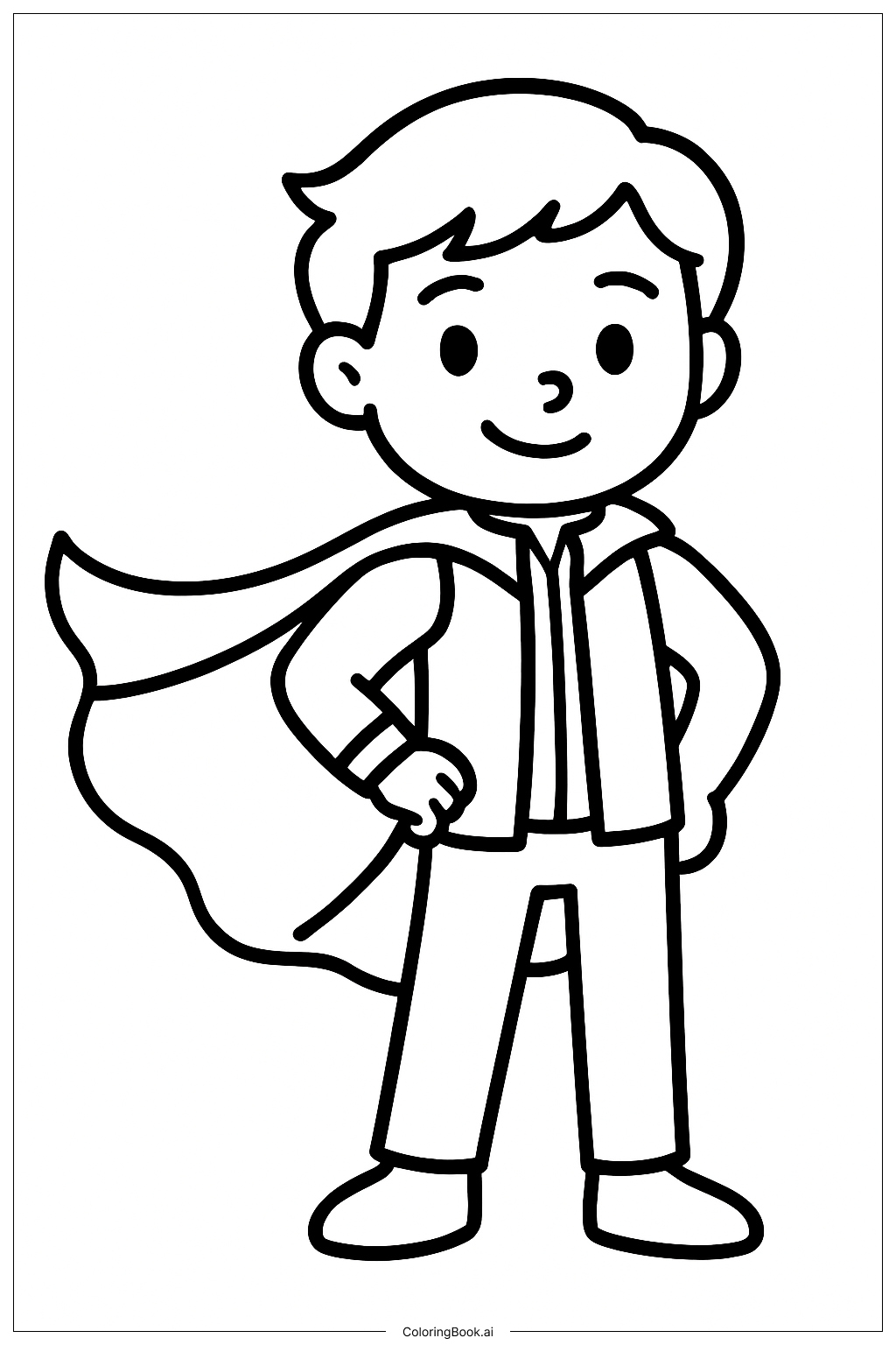  Trang tô màu Cậu Bé Kế Thừa Với Áo Choàng 