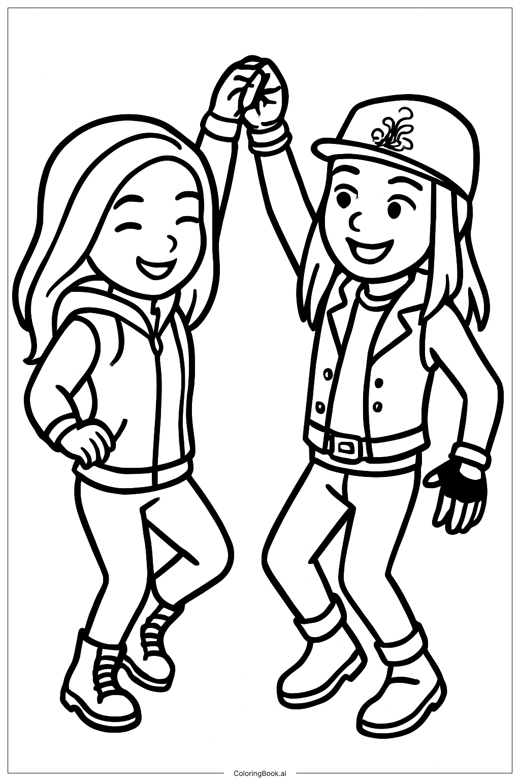  Trang tô màu Những người bạn khiêu vũ Descendants 