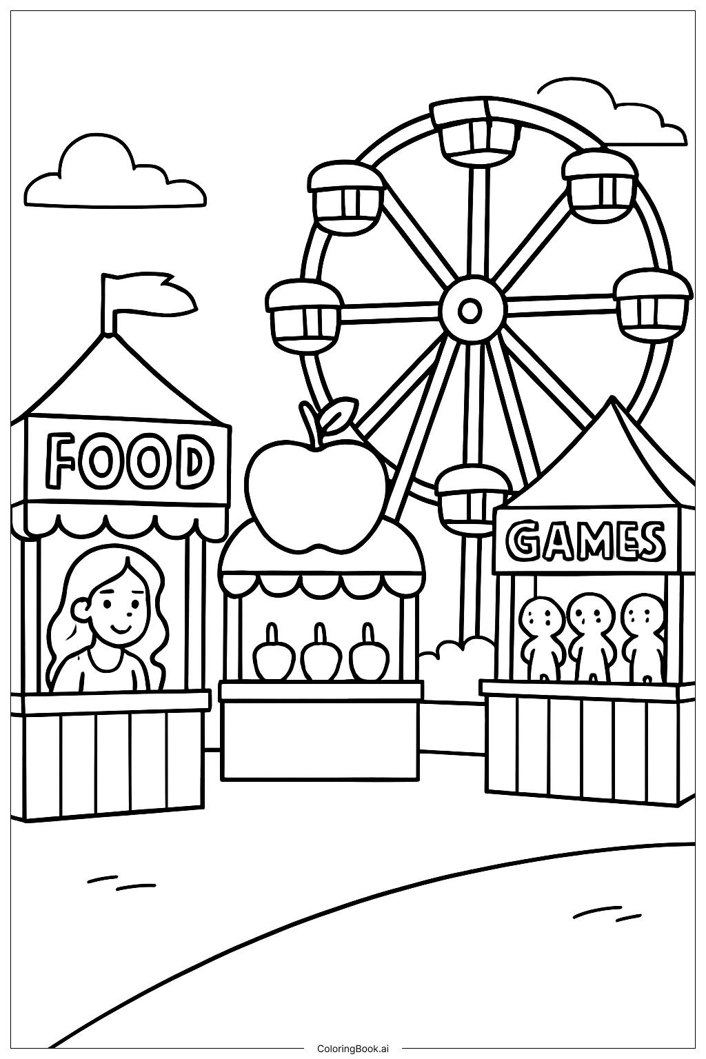  Trang tô màu Lễ hội công viên giải trí Descendants 