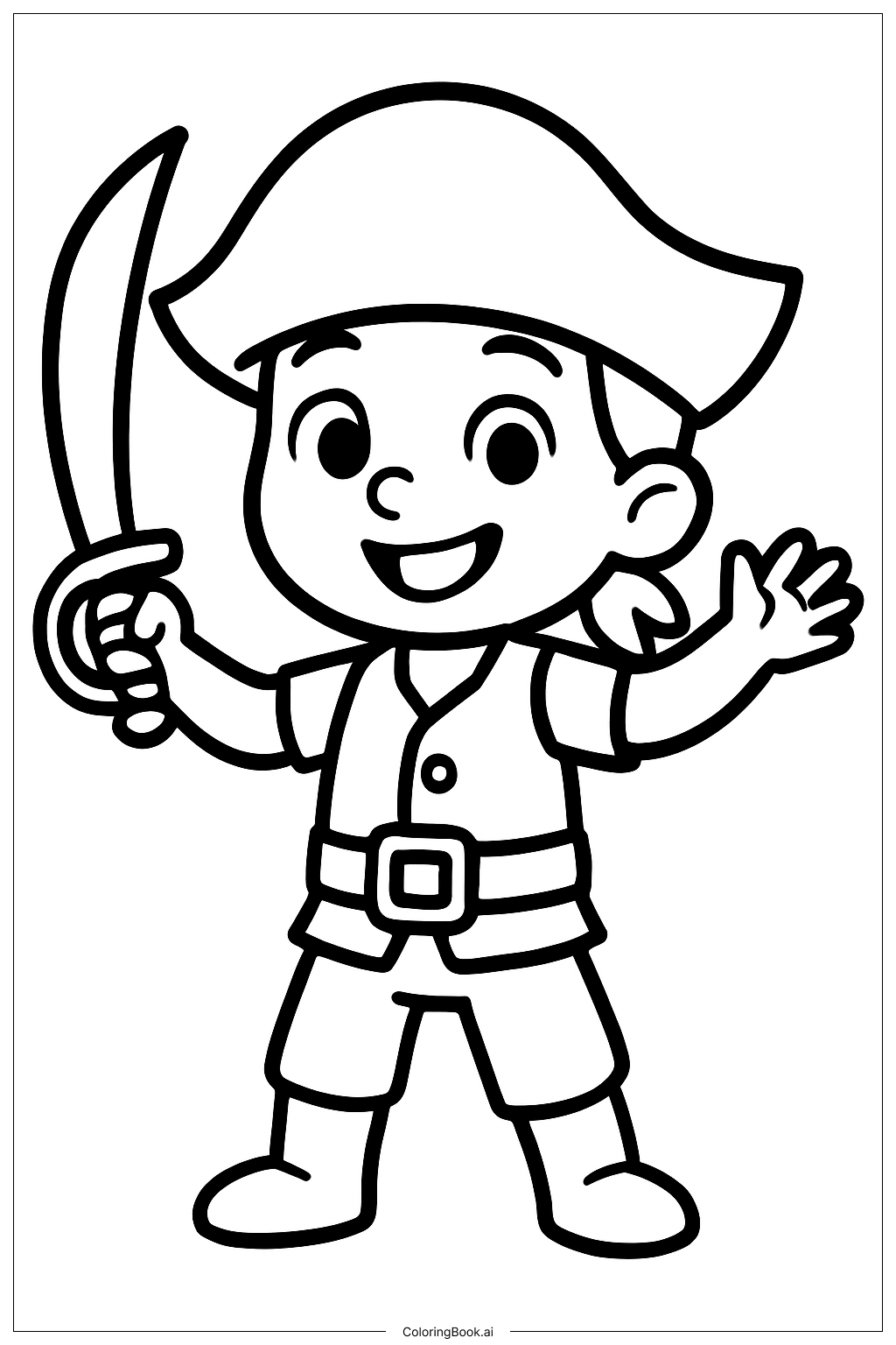  Trang tô màu Đứa trẻ hải tặc vui vẻ hậu duệ 