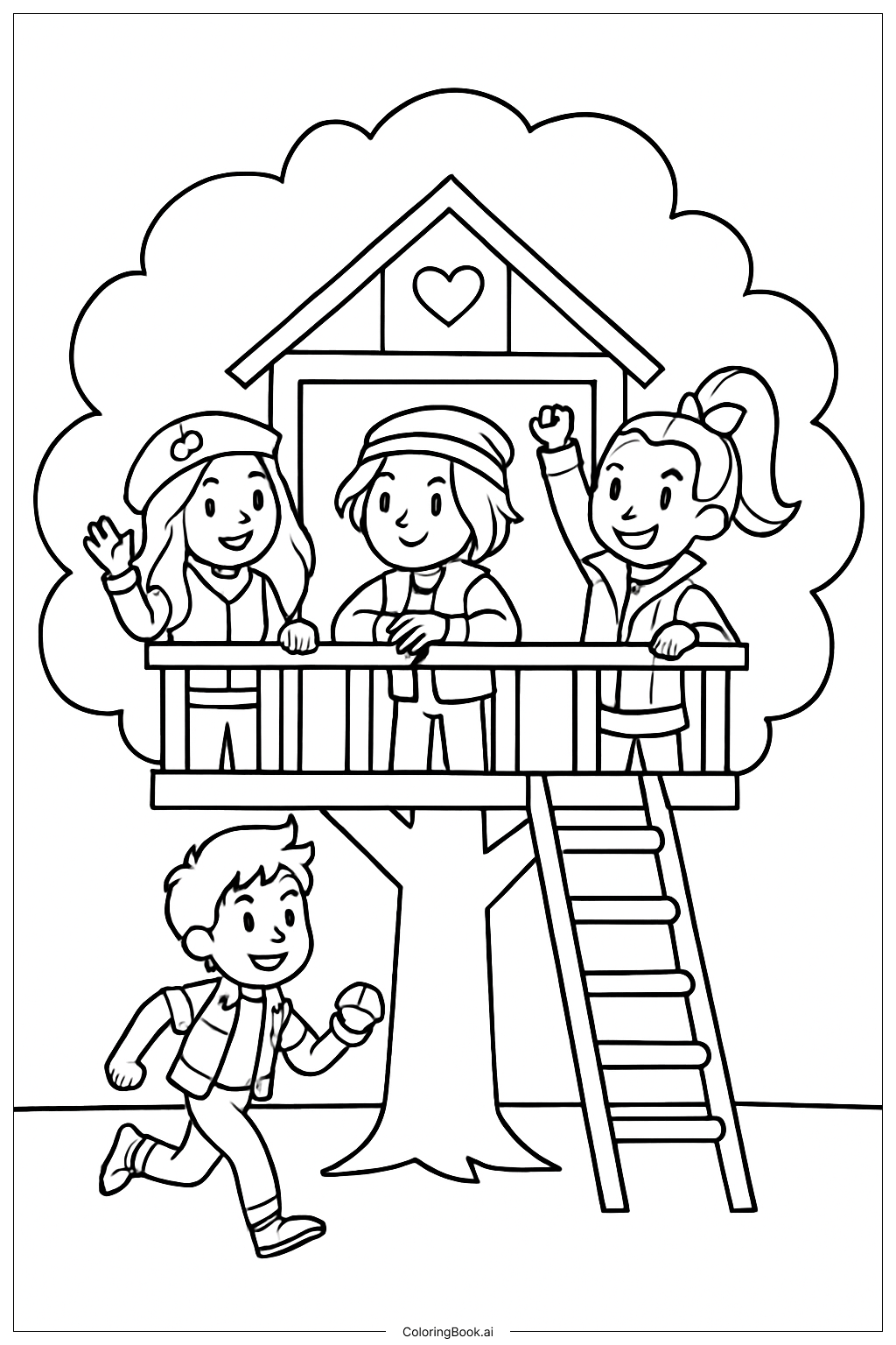  Trang tô màu Giờ chơi tại Căn Nhà Cây của Descendants 