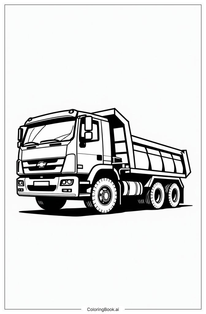  Page de coloriage camion 