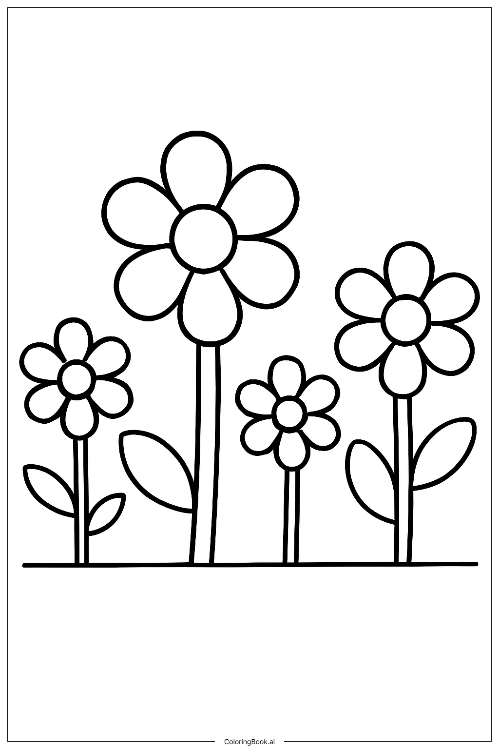 Um Jardim de Flores Simples