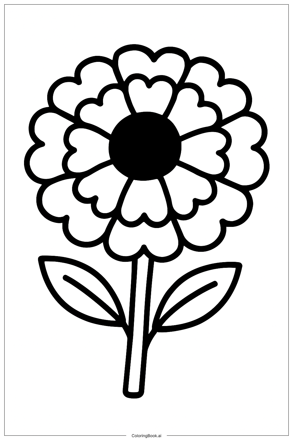  Página para colorear de Flor de Cempasúchil del Día de los Muertos 