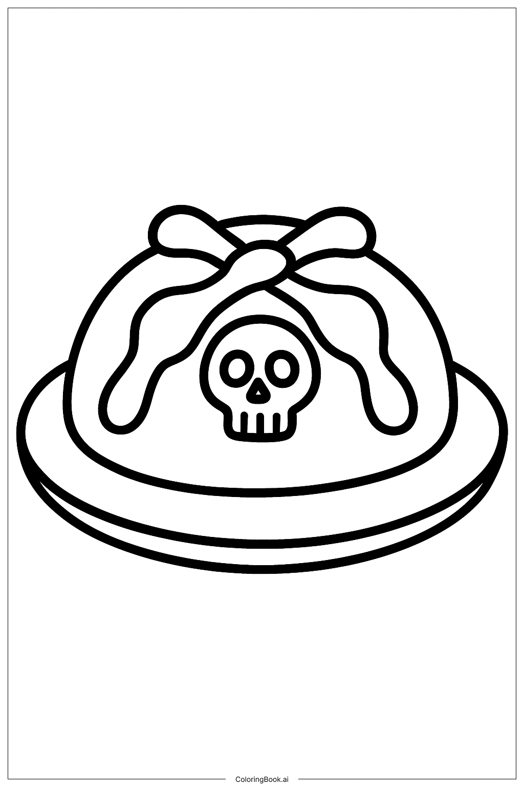  Página para colorear de Pan de Muerto del Día de los Muertos 