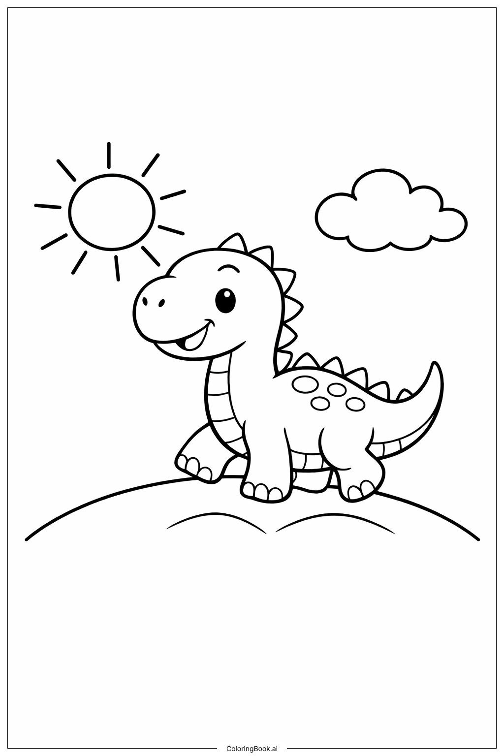  Página para colorir de Amigo Dinossauro Me Leve ao Zoológico 