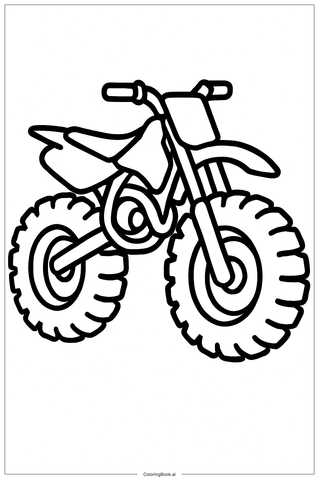  더트 바이크 빅 휠 색칠공부 페이지 