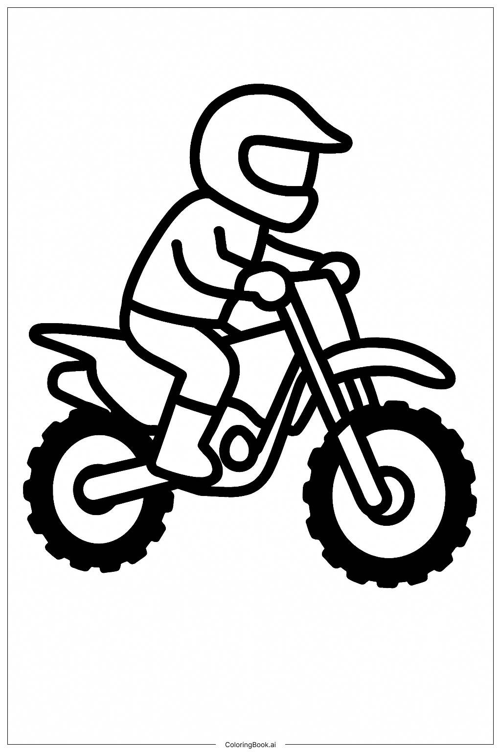 더트 바이크 라이더 색칠공부 페이지 