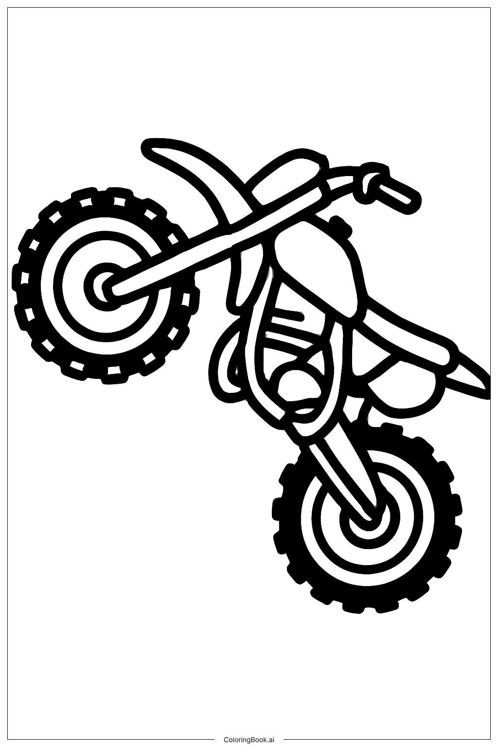  더트 바이크 싱글 윌리 색칠공부 페이지 