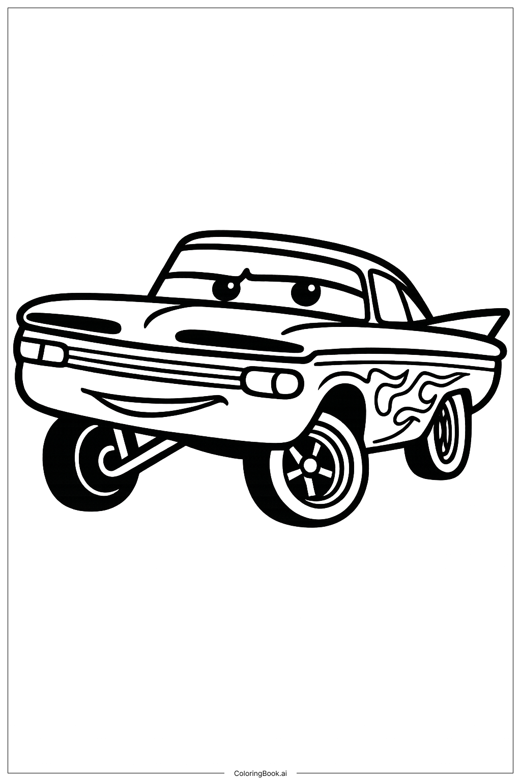  Página para colorir de Disney Cars Ramone Pose Lowrider 