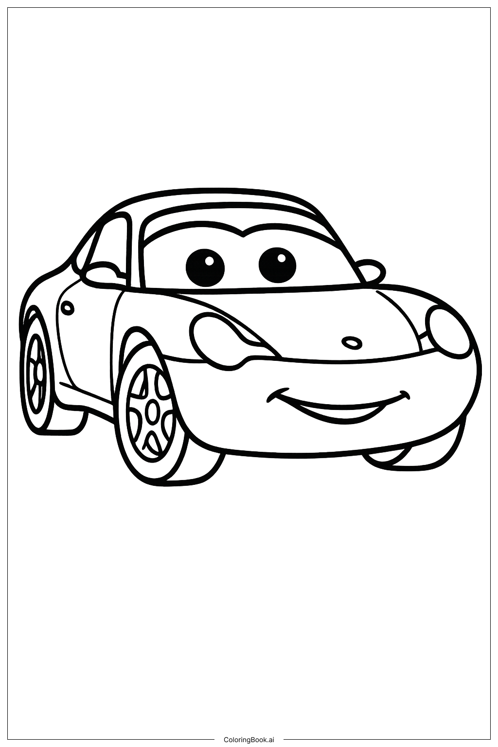  Página para colorir de Pose em Pé da Sally de Disney Cars 
