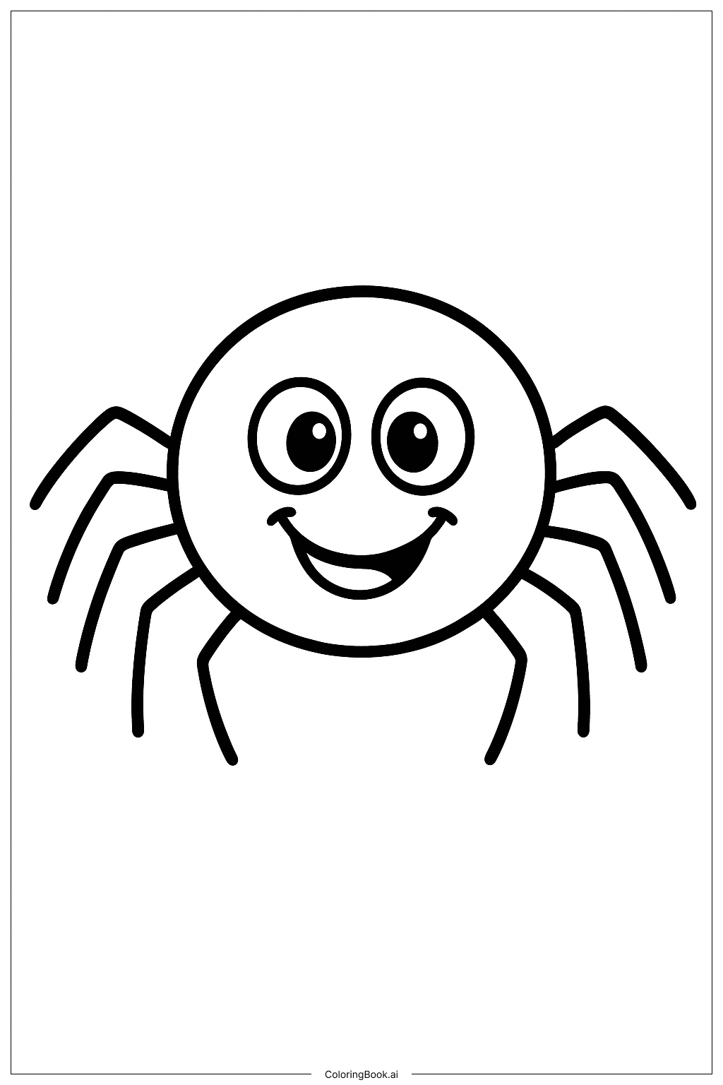 迪士尼万圣节可爱小蜘蛛填色页