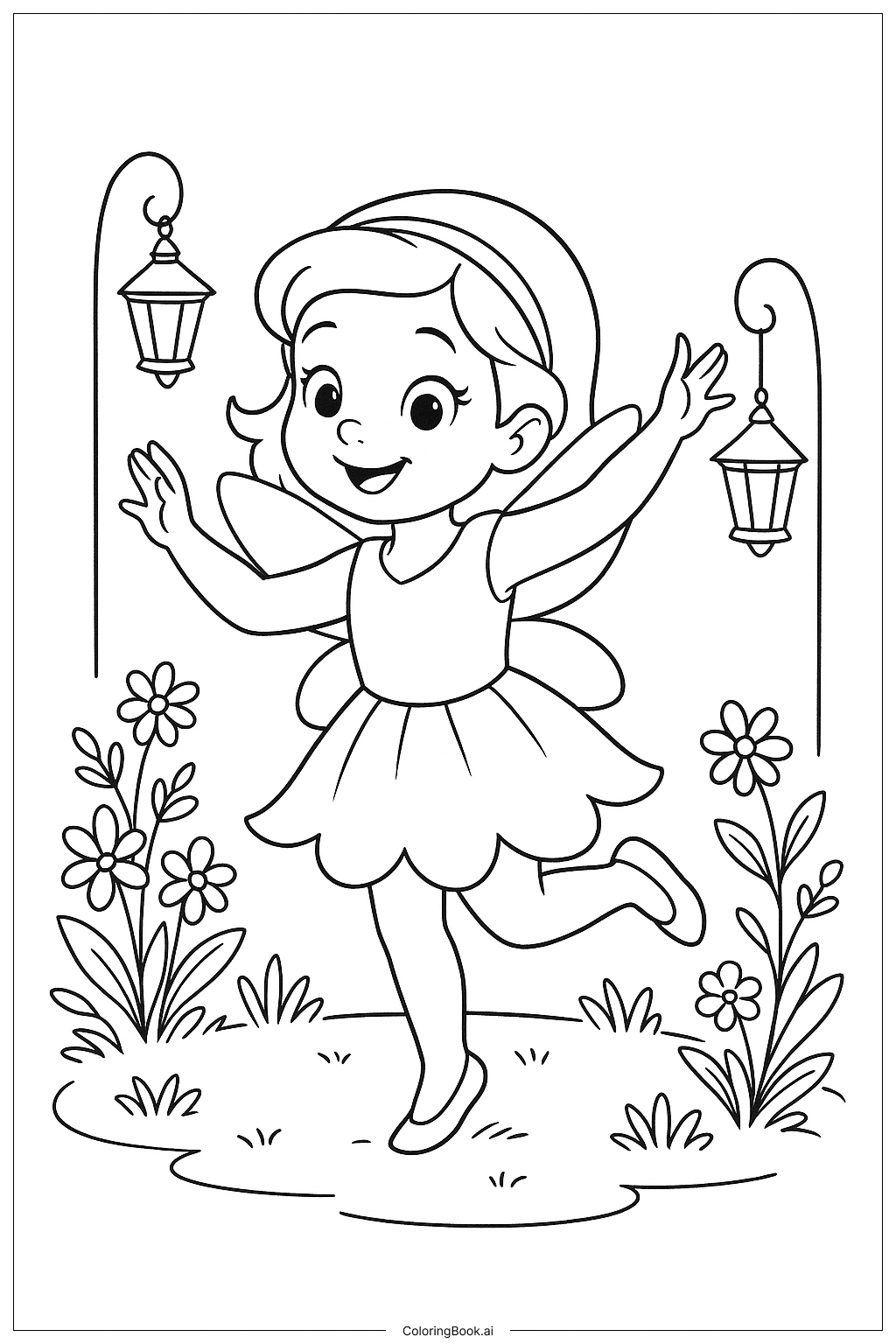 迪士尼万圣节花园舞会填色页