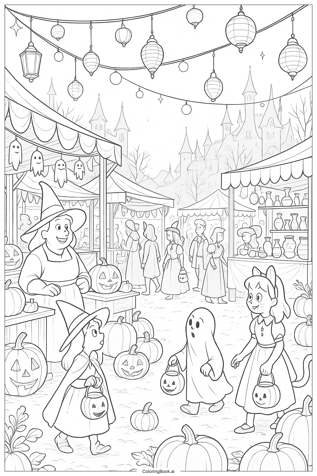  迪士尼萬聖節著色頁 