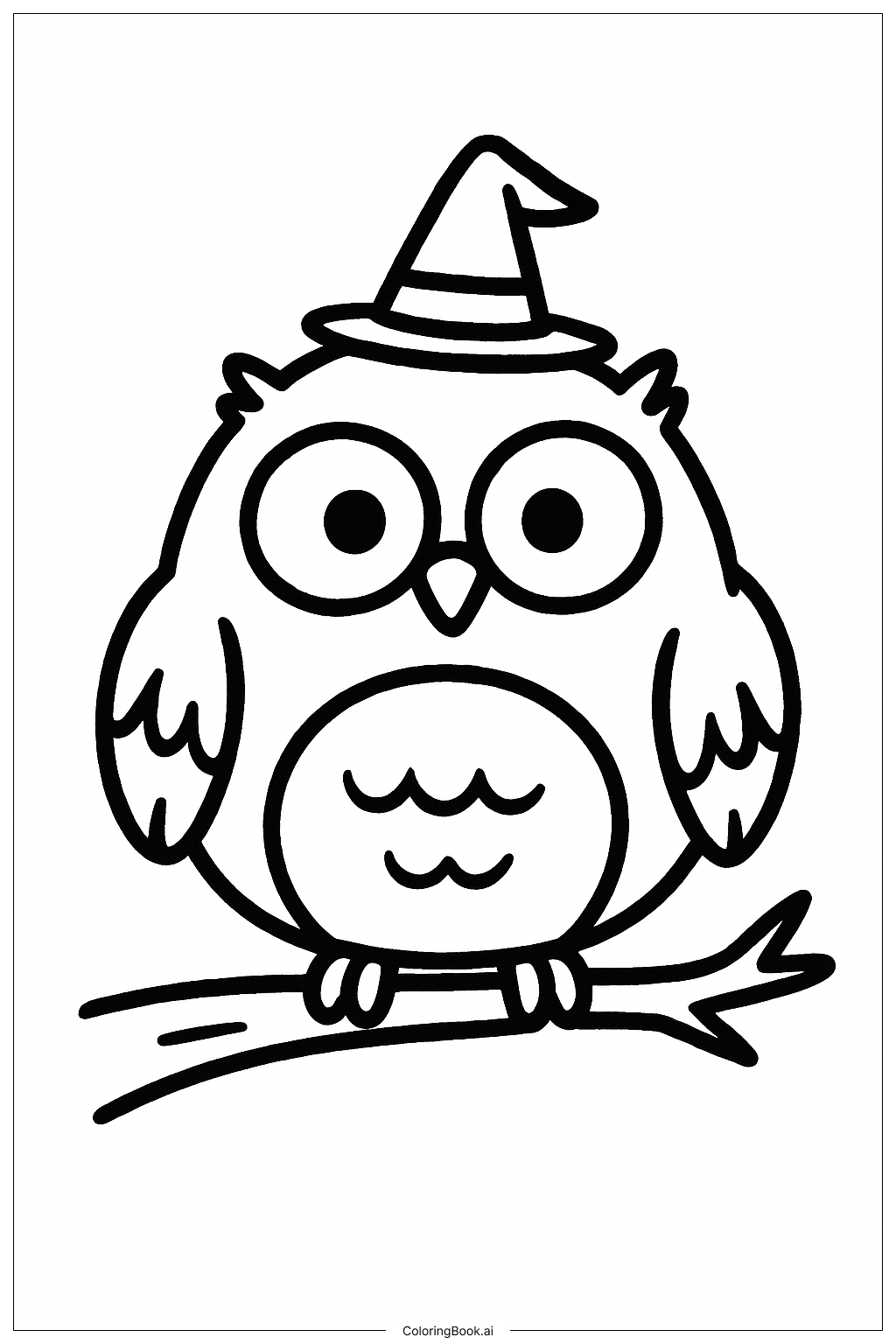 迪士尼万圣节猫头鹰朋友填色页