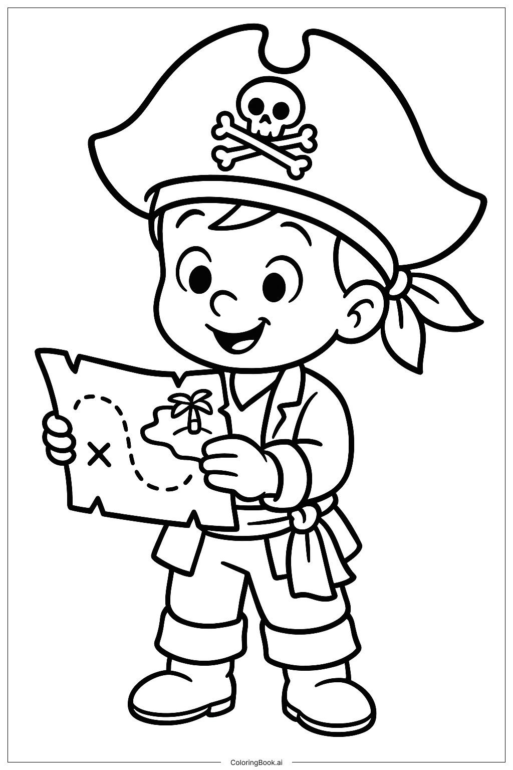 迪士尼万圣节小海盗填色页