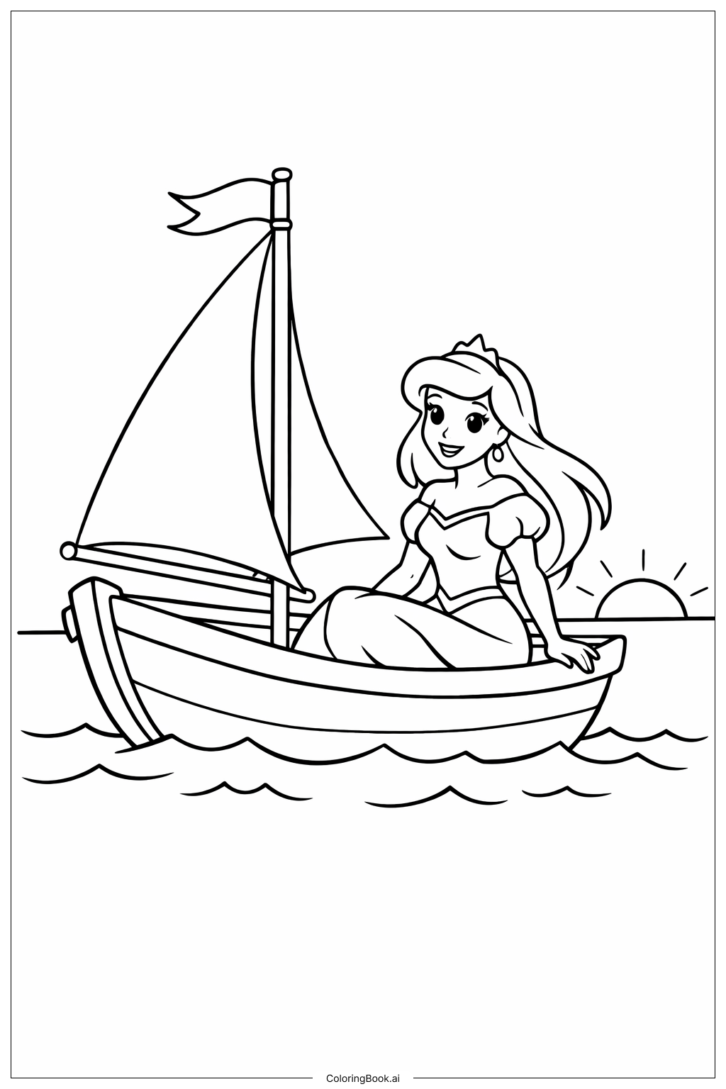  迪士尼公主填色页 