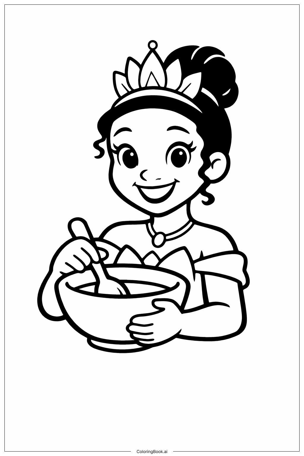 Princesse Disney Tiana mangeant du Gumbo