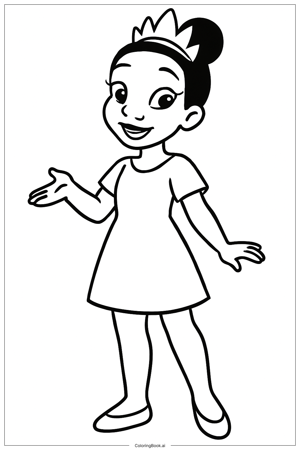 Princesse Disney Tiana en Robe Courte